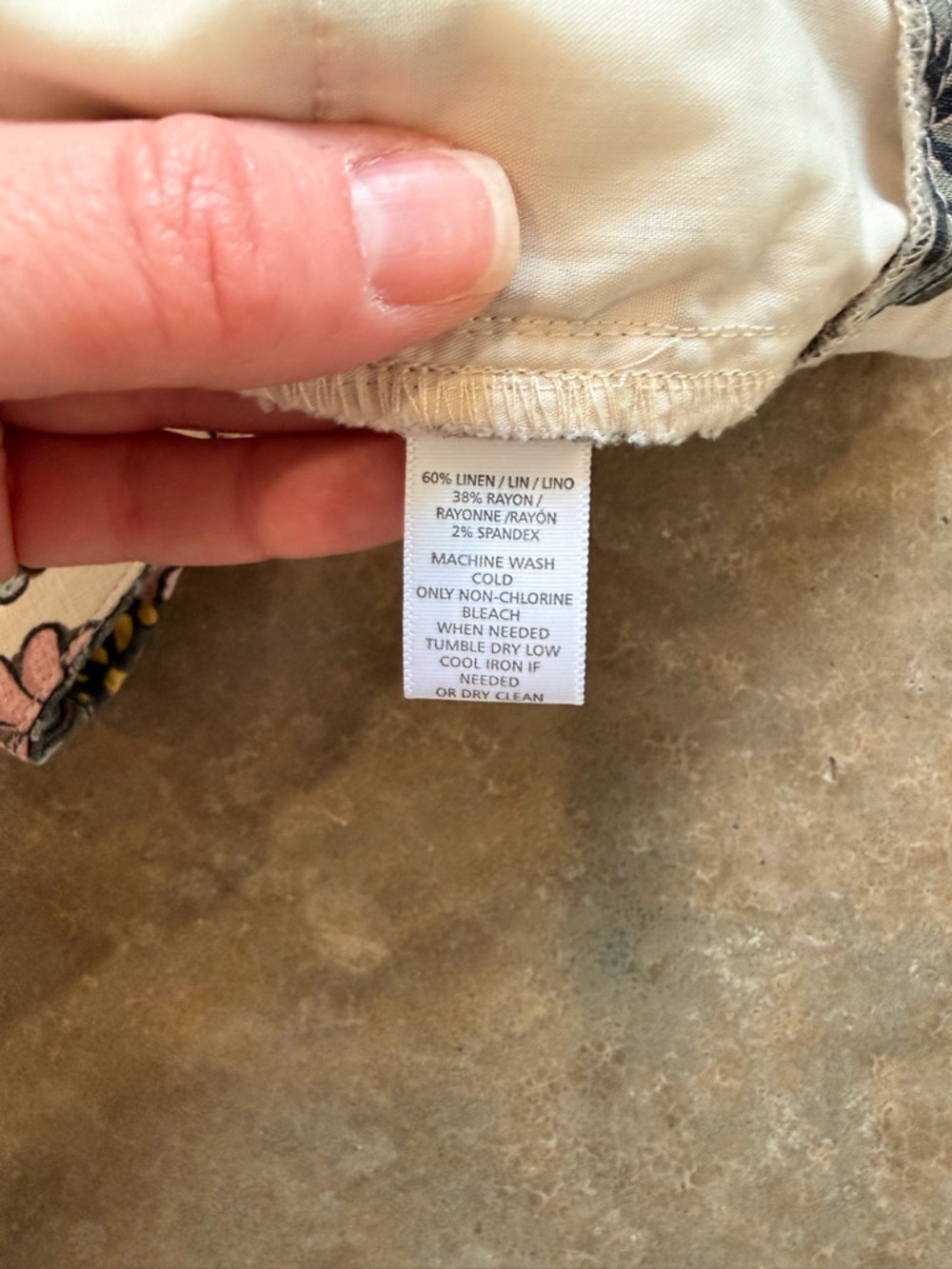 LOFT Floral Chino Shorts Pink Blue Summer Preppy - Size 4 - Picture 10 of 11